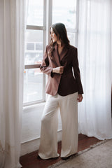 Valia Wide Leg Pant - Cream